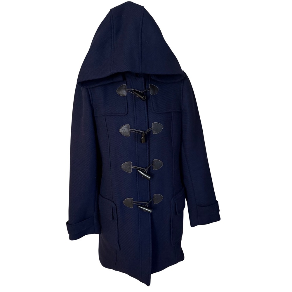 BROOKS BROTHERS Navy Toggle Coat Jacket Wool‎ Fleece Lined Women's Size 10